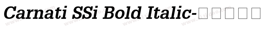 Carnati SSi Bold Italic字体转换